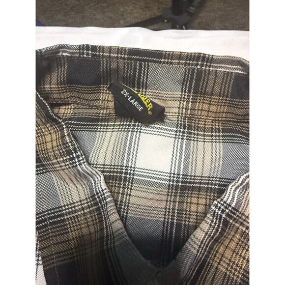 Vtg Low Rider Magazine Shirt Men Single Stitch Plaid Button Up XXL Made in USA - Picture 3 of 6